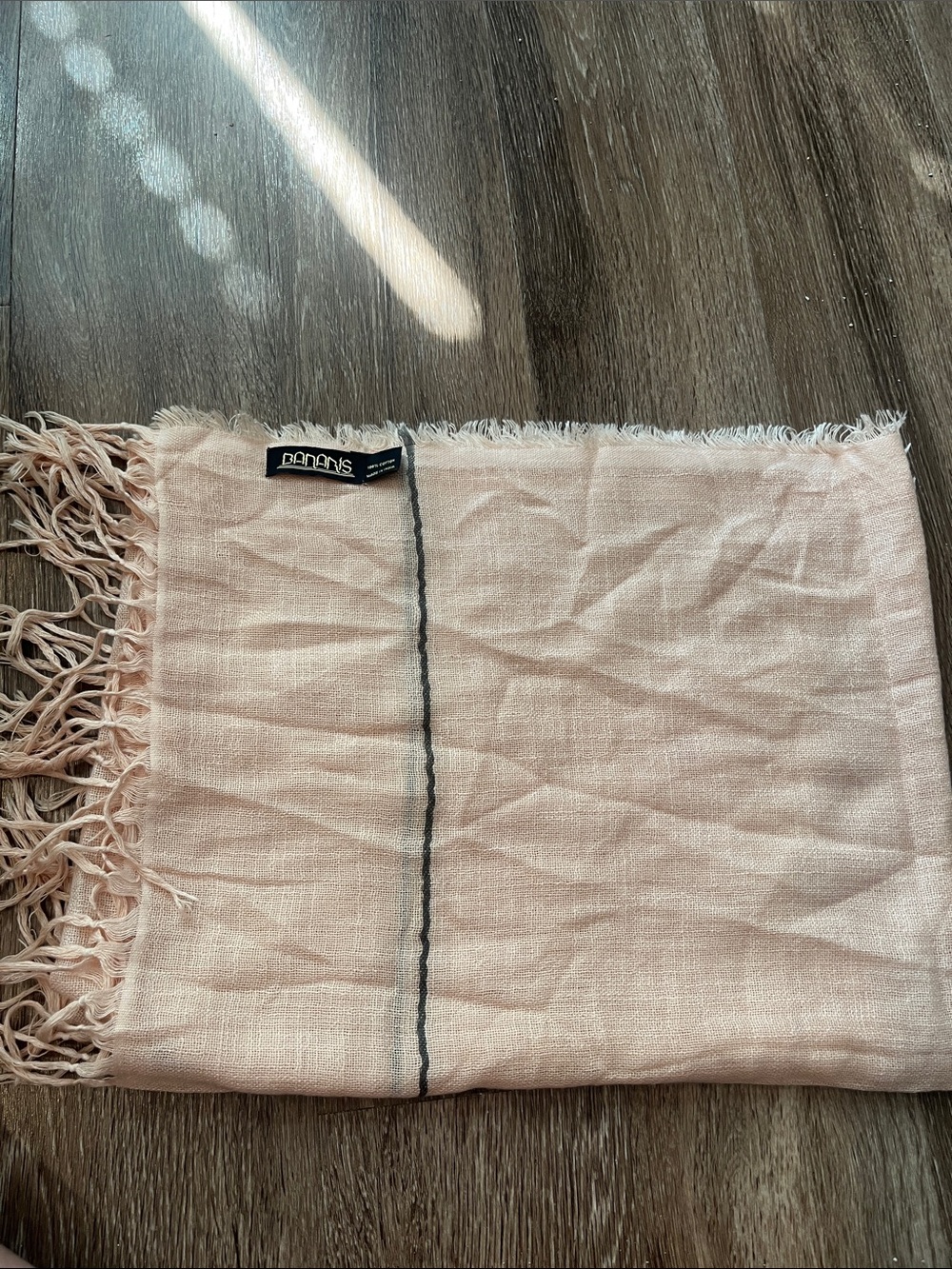 Banaris cotton Soft Blush Fringe Scarf